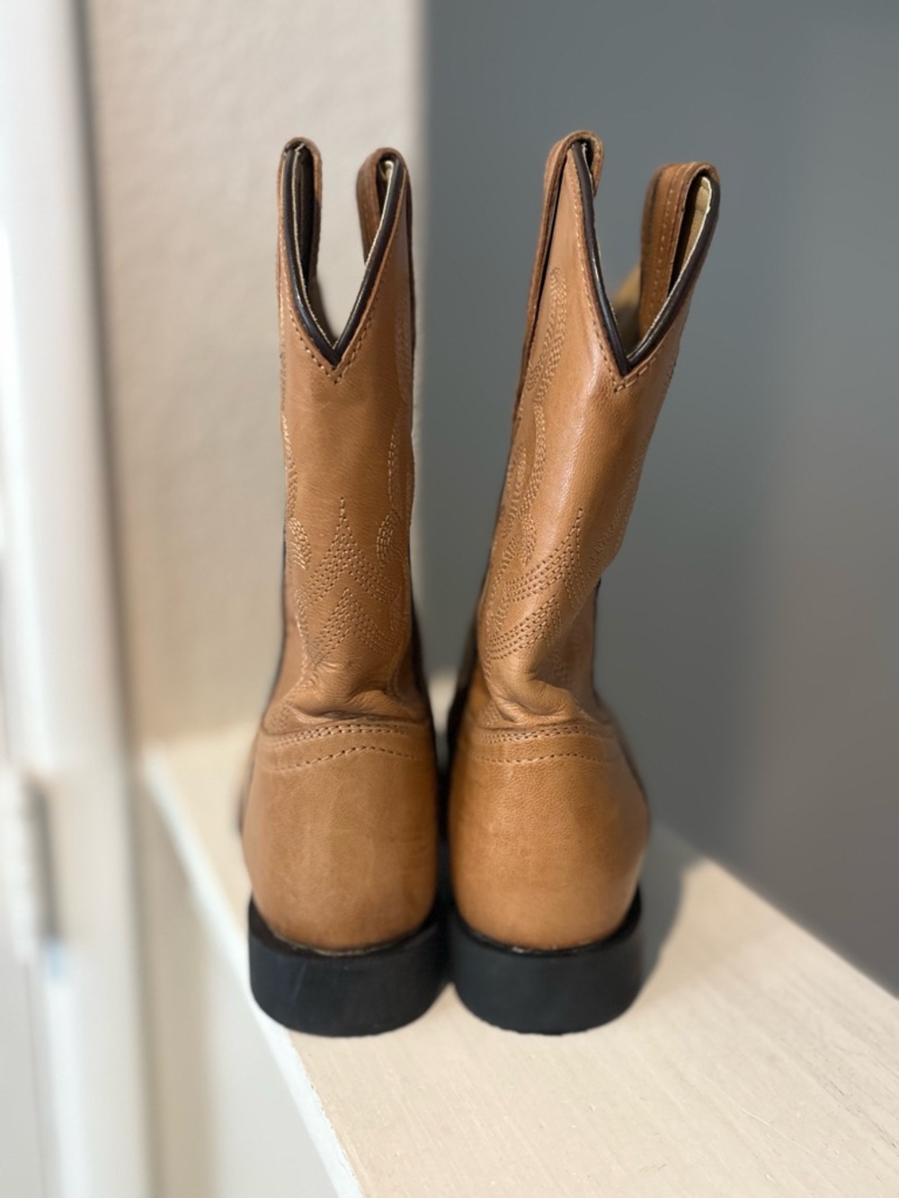 Cody James Western Boots Boys Youth Size 3 D Leather Brown Almond Toe 43134C - Picture 7 of 10
